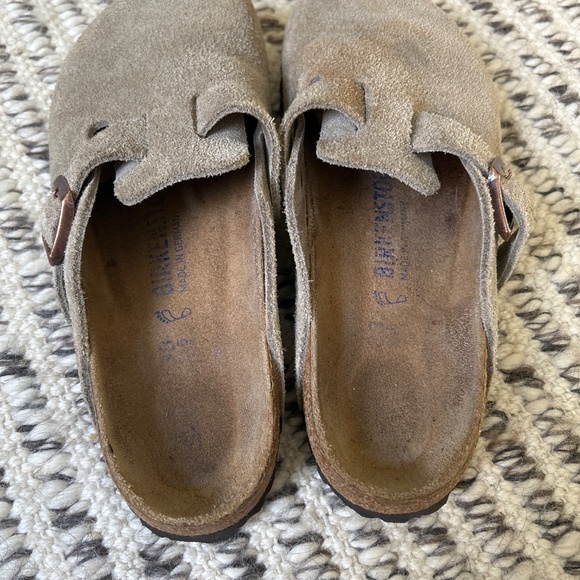 Birkenstock Boston Soft Footbed suede taupe leather, size 38 - Picture 2 of 6